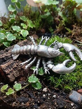 Pewter  Lobster Figurine ocean sea by Hastings Pewter Co NEW !! STUNNING !!
